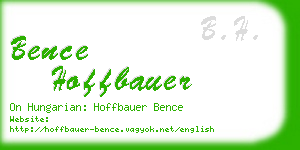 bence hoffbauer business card